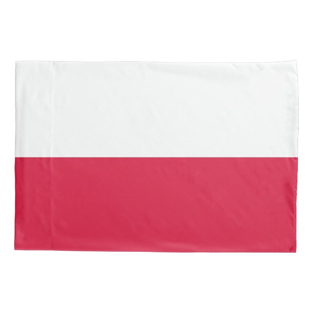 Housse D'oreillers Pavillon Patriotique simple Pillowcase de Pologne (Dos)