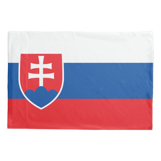 Housse D'oreillers Pavillon Patriotique Simple Pillowcase de Slovaqui (Dos)