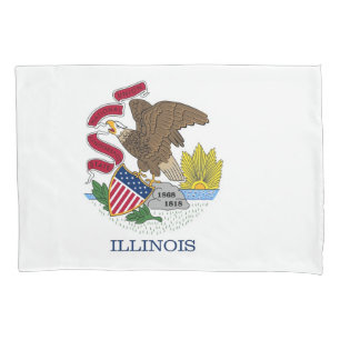 Housse D'oreillers Pavillon Patriotique Single Pillowcase de l'Illino