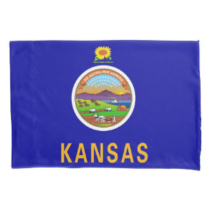 Housse D'oreillers Pavillon Patriotique Single Pillowcase du Kansas,