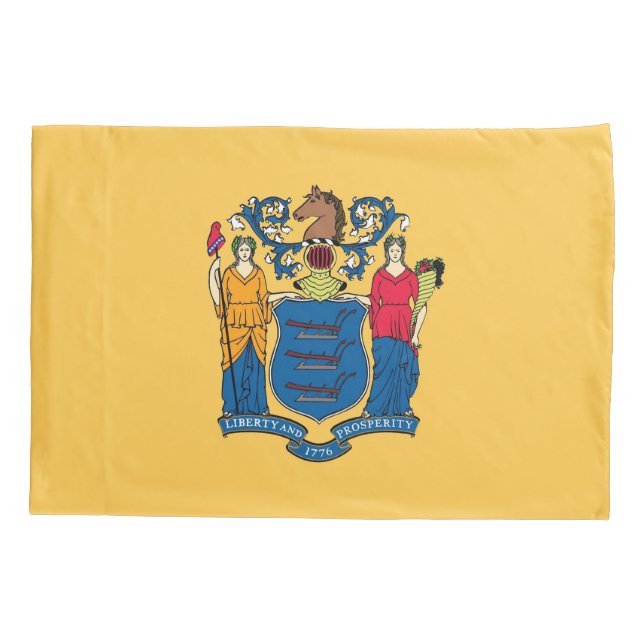 Housse D'oreillers Pavillon Patriotique Single Pillowcase du New Jers (Dos)