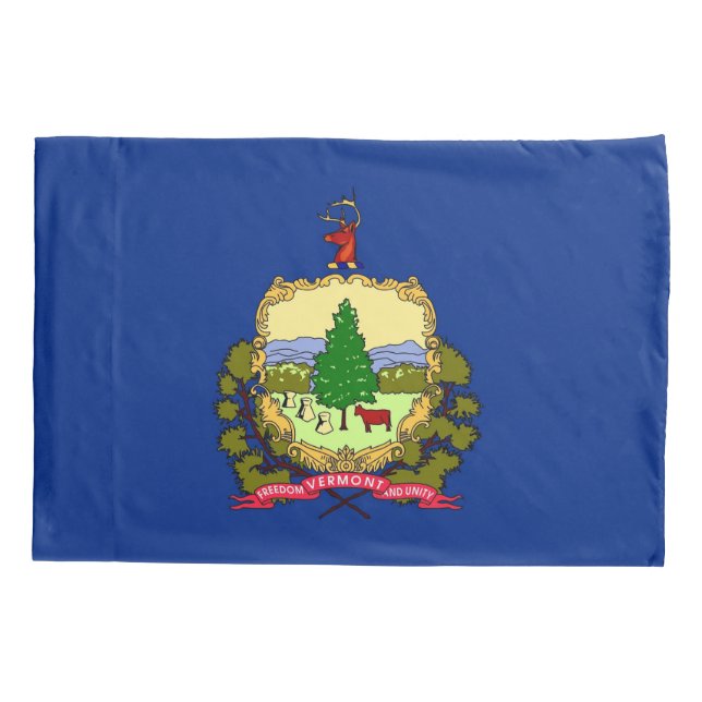 Housse D'oreillers Pavillon Patriotique Single Pillowcase du Vermont (Dos)