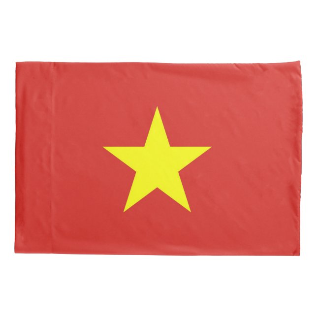 Housse D'oreillers Pavillon Patriotique Single Pillowcase du Vietnam (Dos)