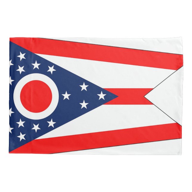 Housse D'oreillers Pavillon Patriotique Single Pillowcase Ohio, États (Dos)