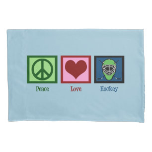Housse D'oreillers Peace Love Hockey (Goalie Mask) mignonne