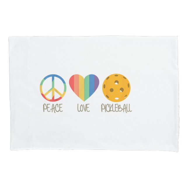 Housse D'oreillers Peace Love Pickleball (devant)