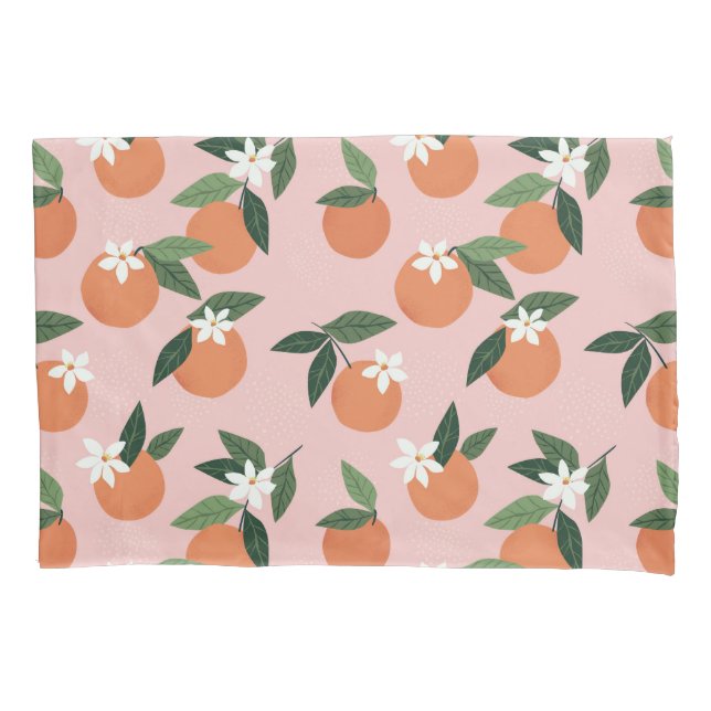 Housse D'oreillers Peach Orange Juice Motif (devant-gauche)