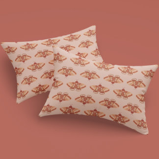 Housse D'oreillers Peachy Retro Moth - Impression répétée délicate