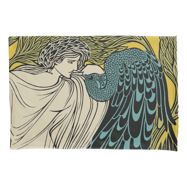 Housse D'oreillers Peacock Fine Art Bird Nouveau (devant)