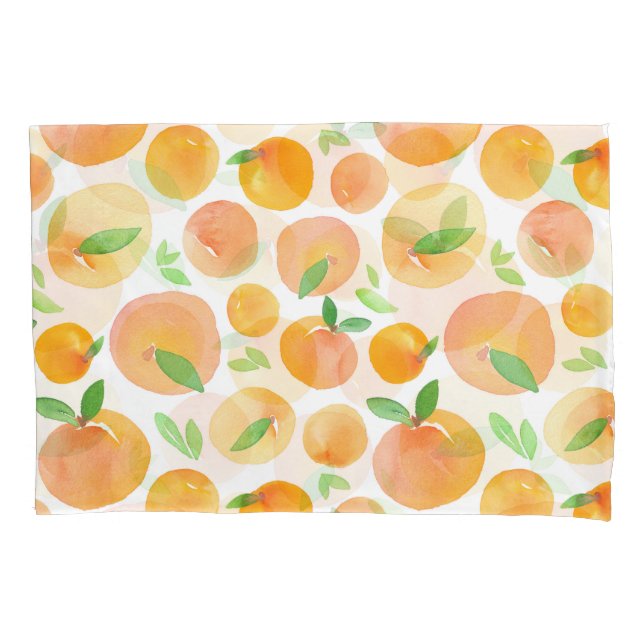 Housse D'oreillers Pêche à l'aquarelle peinte à la main : sans soudur (devant)