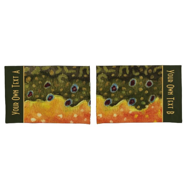 Housse D'oreillers Pêche à l'omble de fontaine (devant-Set)