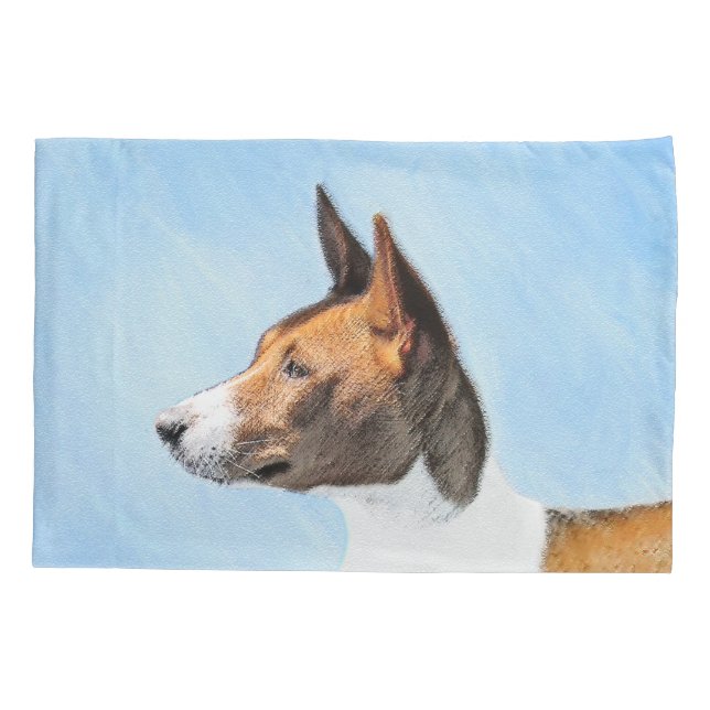 Housse D'oreillers Peinture Basenji - Belle Art Original (Dos)