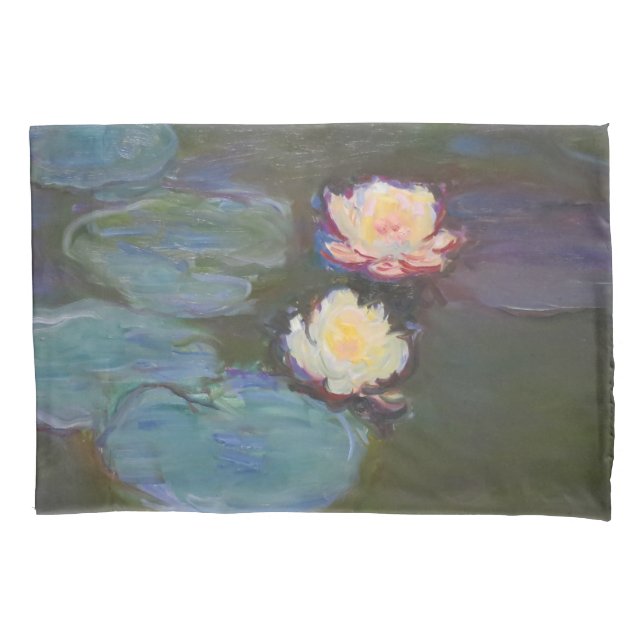 Housse D'oreillers Peinture de nénuphars d'étang de Monet (devant)