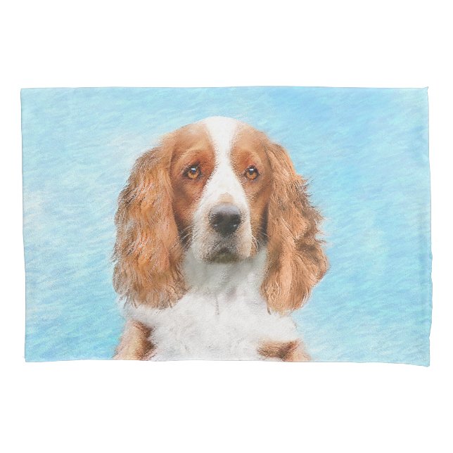 Housse D'oreillers Peinture d'espagnol Welsh Springer - Art original  (devant)