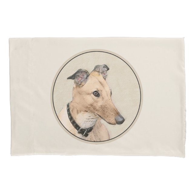 Housse D'oreillers Peinture Greyhound - Cute Original Chien Art (devant)