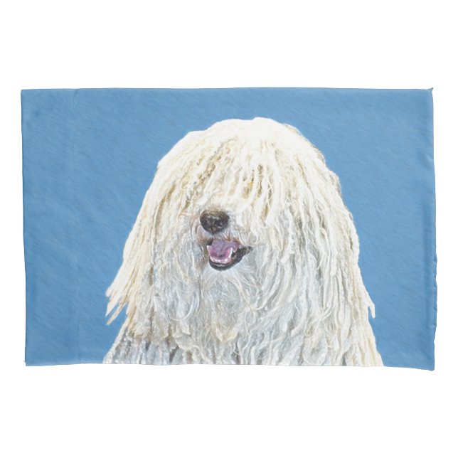 Housse D'oreillers Peinture Puli - Cute Original Chien Art (devant)