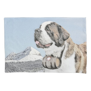 Housse D'oreillers Peinture Saint Bernard - Cute Original Chien Art