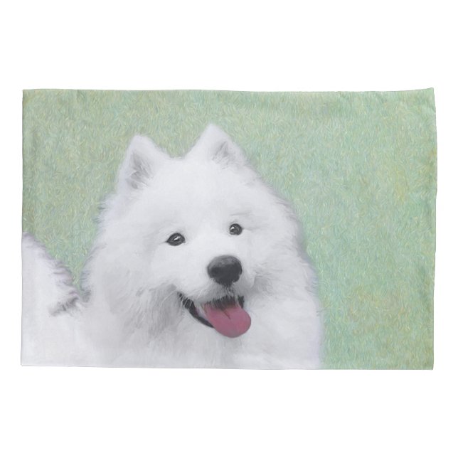 Housse D'oreillers Peinture Samoyed - Cute Original Chien Art (Dos)