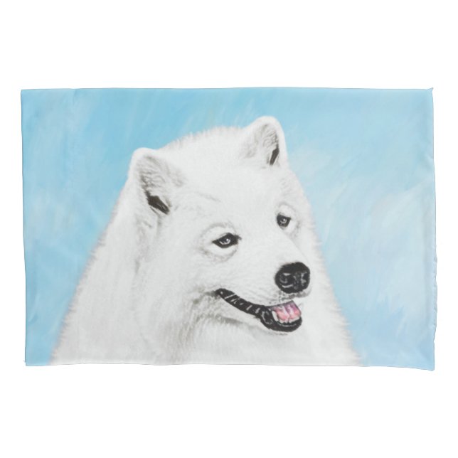Housse D'oreillers Peinture Samoyed - Cute Original Chien Art (devant)