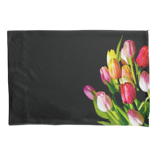 Housse D'oreillers Peinture Tulip - Art Fleur original (devant)