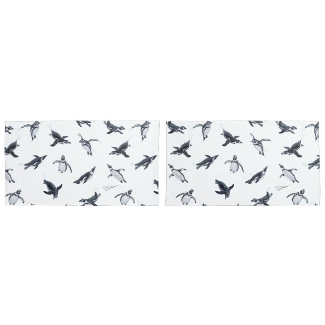 Housse D'oreillers Penguin Squadron | Ocean Art Design (devant-Set)