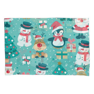 Housse D'oreillers Père Noël Motif Vintage de Noël