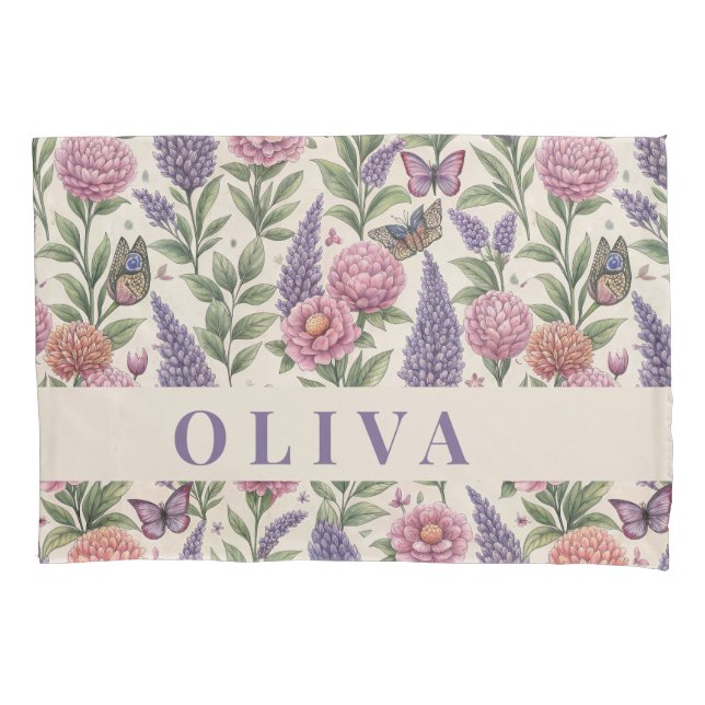 Housse D'oreillers Personalized Floral and Botanical Pillow Case (devant)