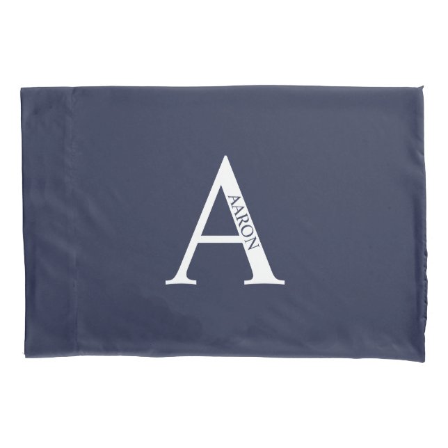 Housse D'oreillers Personalized Monogram and Name Pillow Case (devant)