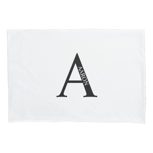 Housse D'oreillers Personalized Monogram and Name Pillow Case (devant)