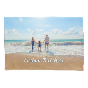 Housse D'oreillers Personnalisé Votre Coque Photo Coussin Texte Perso