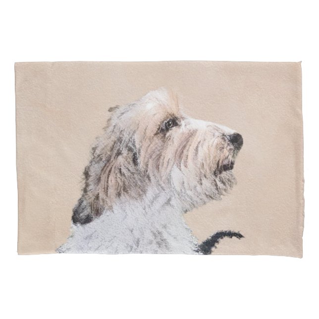 Housse D'oreillers Petit Basset Griffon Vendéen Peinture - Chien Art (devant)