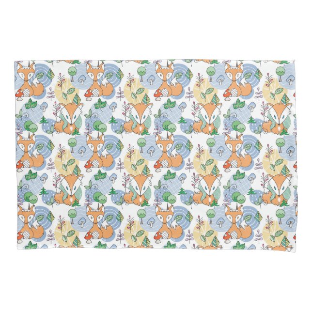 Housse D'oreillers Petit motif mignon de Fox (devant-gauche)
