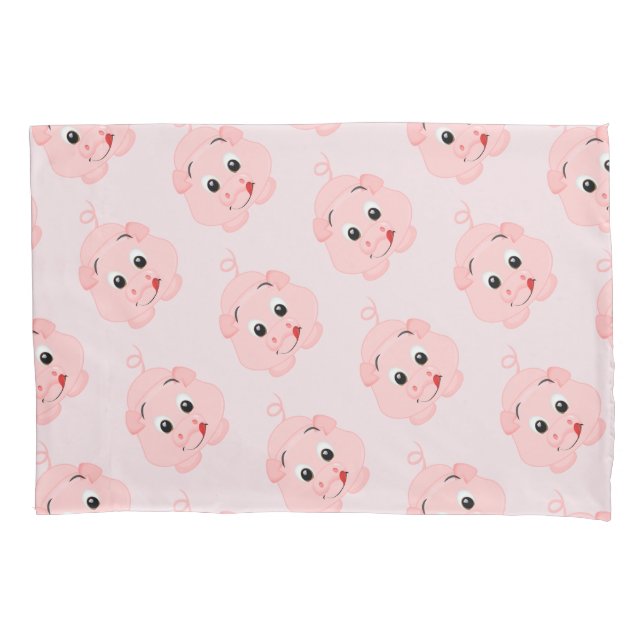Housse D'oreillers Petit Rose Piggy (devant)