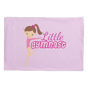 Housse D'oreillers Petite Gymnaste mignonne rose Gymnastique fille