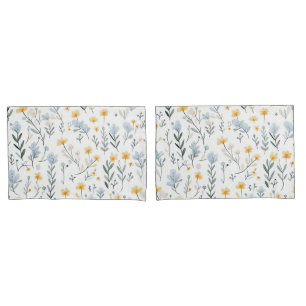 Housse D'oreillers Petite pouponnière Fleur sauvage de jardin coloré 