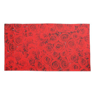 Housse D'oreillers Petites Roses Rouges Élégantes Floral King Taille