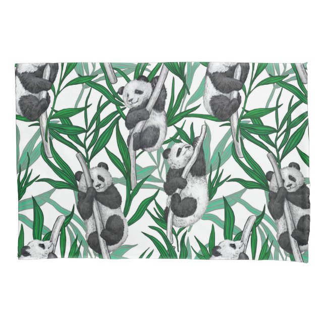 Housse D'oreillers Petits panda sur (devant-gauche)