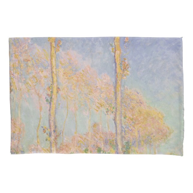 Housse D'oreillers Peupliers, paysage impressionniste, Claude Monet (devant)