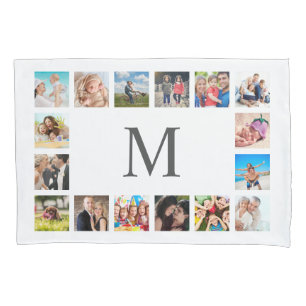 Housse D'oreillers Photo Custom Family Collage Personnalité de White