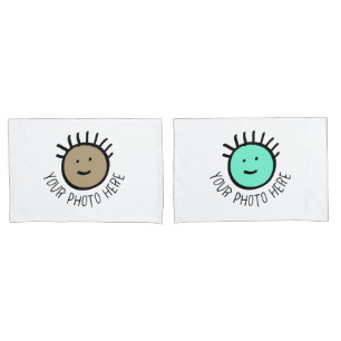 Housse D'oreillers Photo personnalisée 2 x Modèle PILLOWCATS STANDARD