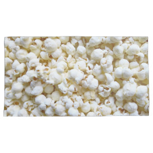 Housse D'oreillers Photographie de Popcorn Texture et bandes rétro