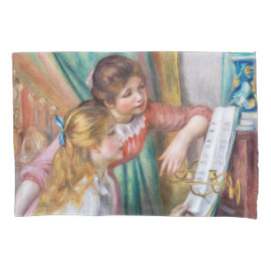 Housse D'oreillers Pierre Auguste Renoir - Jeunes filles au piano