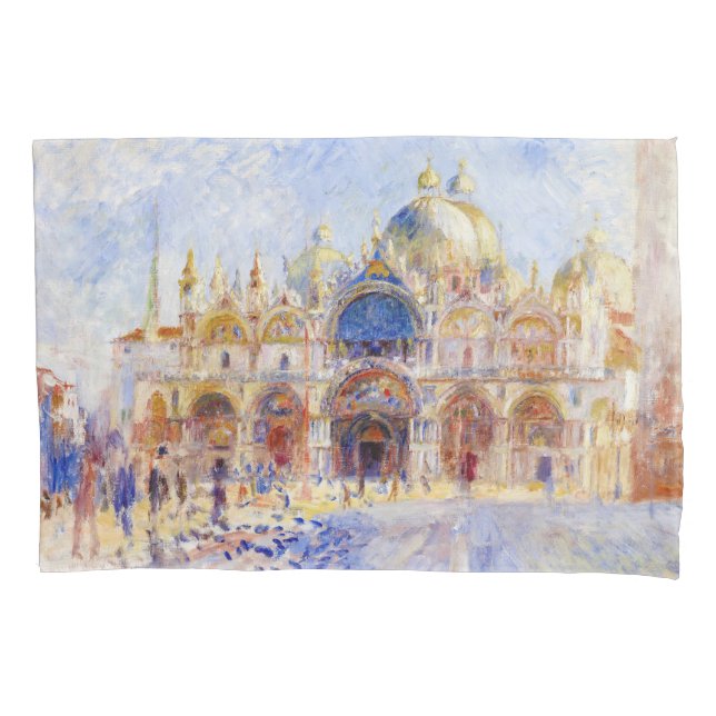 Housse D'oreillers Pierre-Auguste Renoir - Venise, Piazza San Marco (devant)