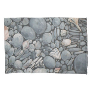 Housse D'oreillers Pierres de plage Coques Galets Rochers Peinture Ar