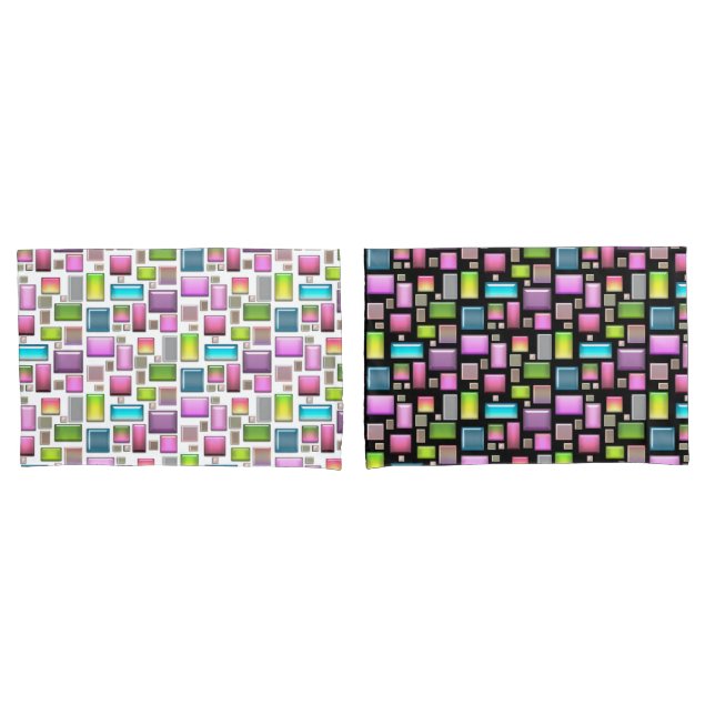 Housse D'oreillers Pierres précieuses et mère de perle (devant-Set)