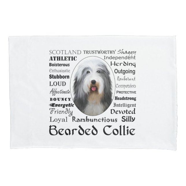Housse D'oreillers Pillowcase Collie à oreilles (devant)