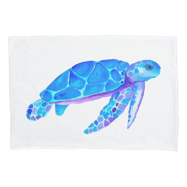 Housse D'oreillers Pillowcase de la tortue de mer (devant-gauche)