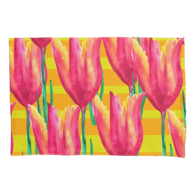 Housse D'oreillers Pillowcase des tulipes de printemps (devant)