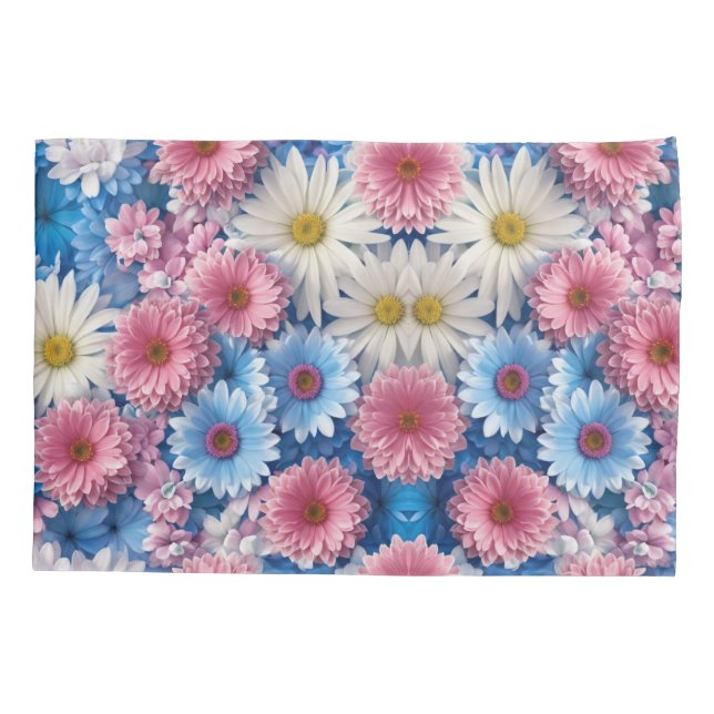 Housse D'oreillers Pillowcase d'impression florale (Dos)