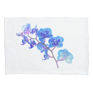 Housse D'oreillers Pillowcase d'orchidée bleu clair